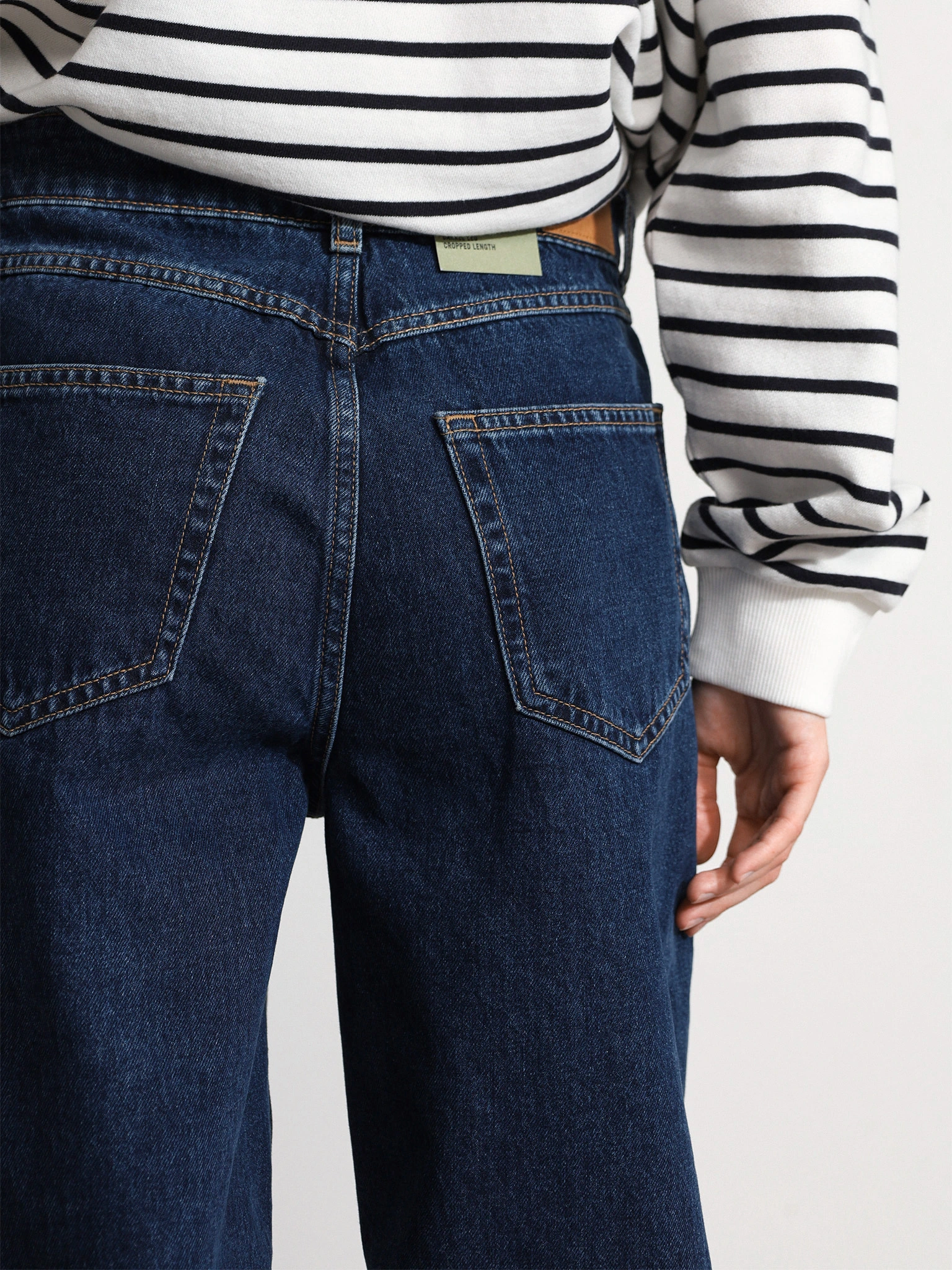 Джинсы-бананы синего цвета из хлопка